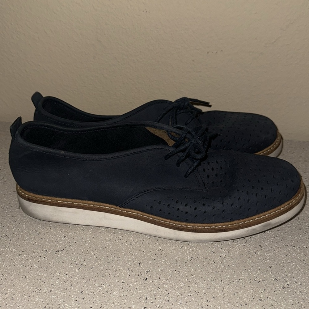 Clark’s‎ Women’s Artisan Navy Nubuck Glicks Resetta Shoes Size 8 - Picture 3 of 9